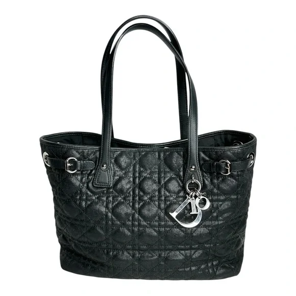 CHRISTIAN DIOR Coated Canvas PANAREA Tote Black ~EUC - Picture 16 of 16